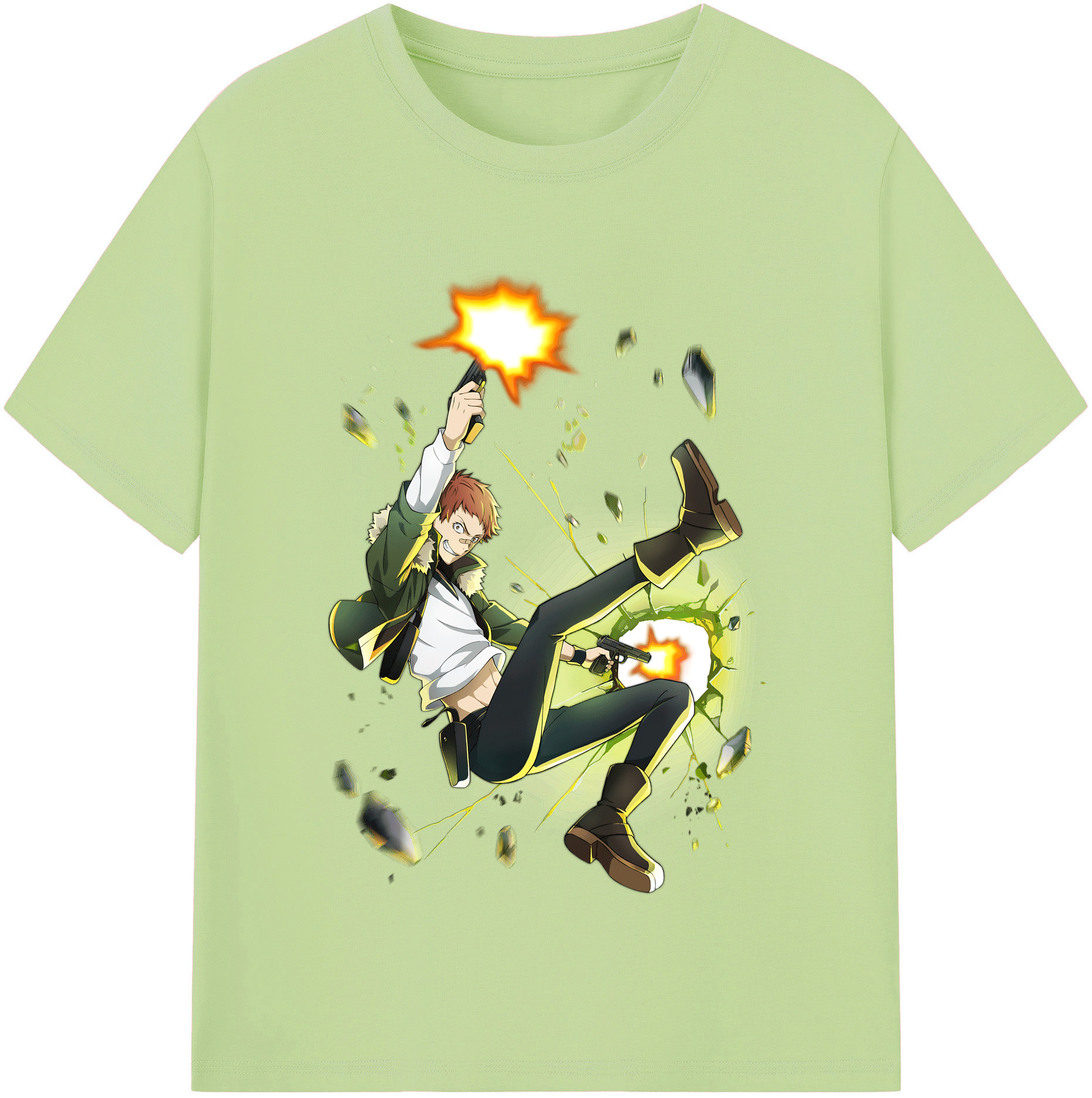 （画像用） 文豪ストレイドッグス Bungo Stray Dogs 綿100％半袖Tシャツ（フロントプリント）